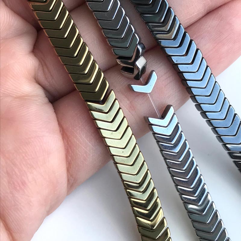 Handmade - Unisex Hematite Arrow Bracelet