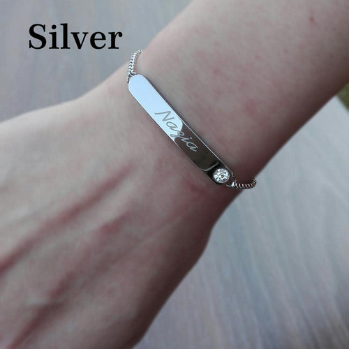 Adjustable Engrave Name Bracelet For Girls