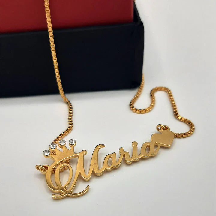 Customize Crown Name Necklace