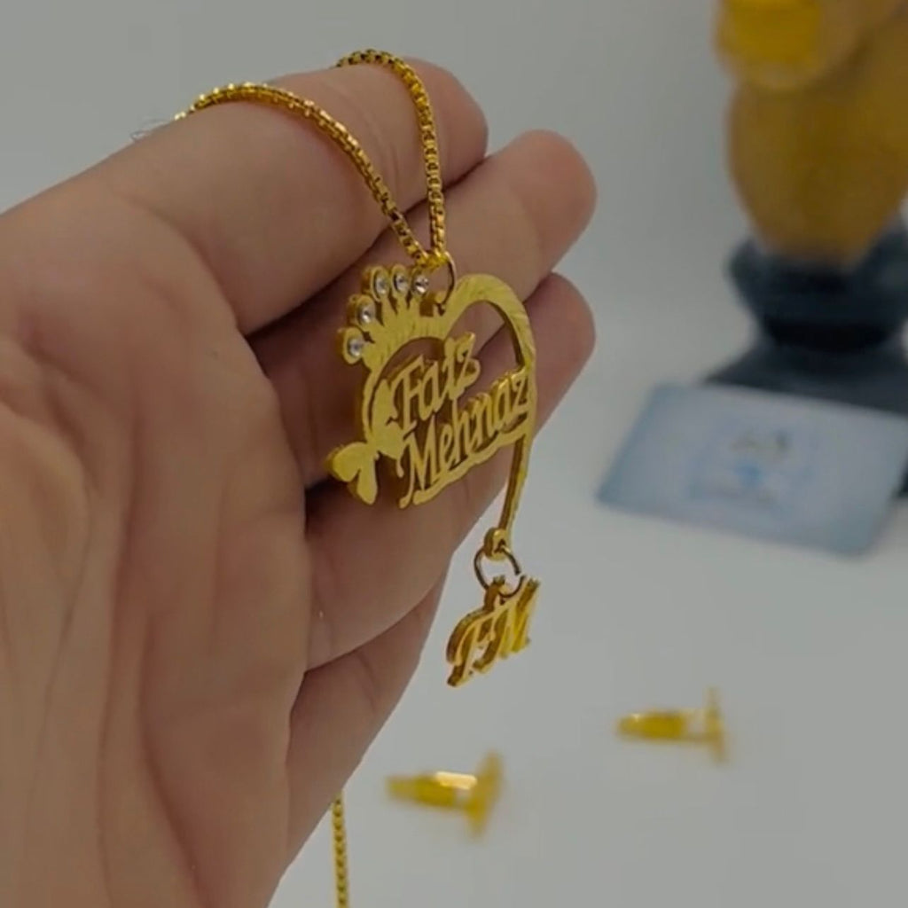 Customize Name Necklace Initial Hanging