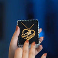 Double Heart Name Necklace
