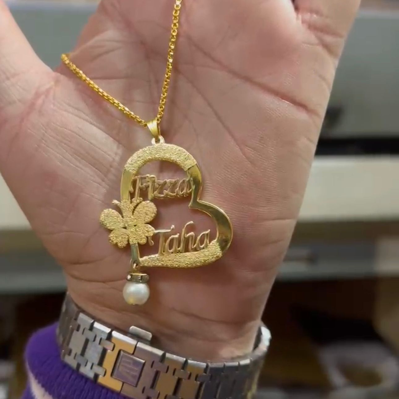 Customize Pearl Name Necklace